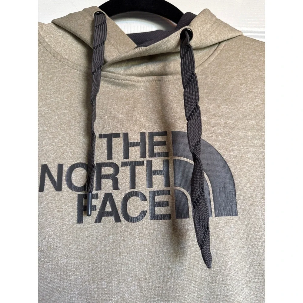 The North Face Mens S Brown Heather Hoodie Logo Pullover Sweatshirt Outdoor